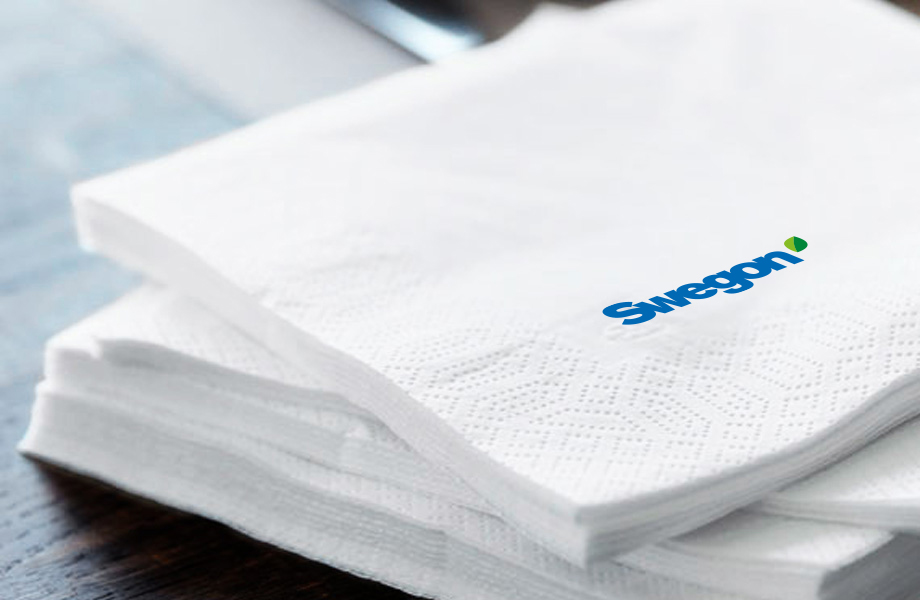 Servietten mit Swegon Logo